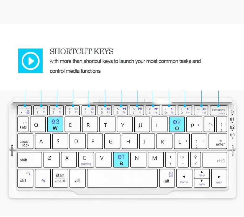 Bow mini Folding Bluetooth Keyboard